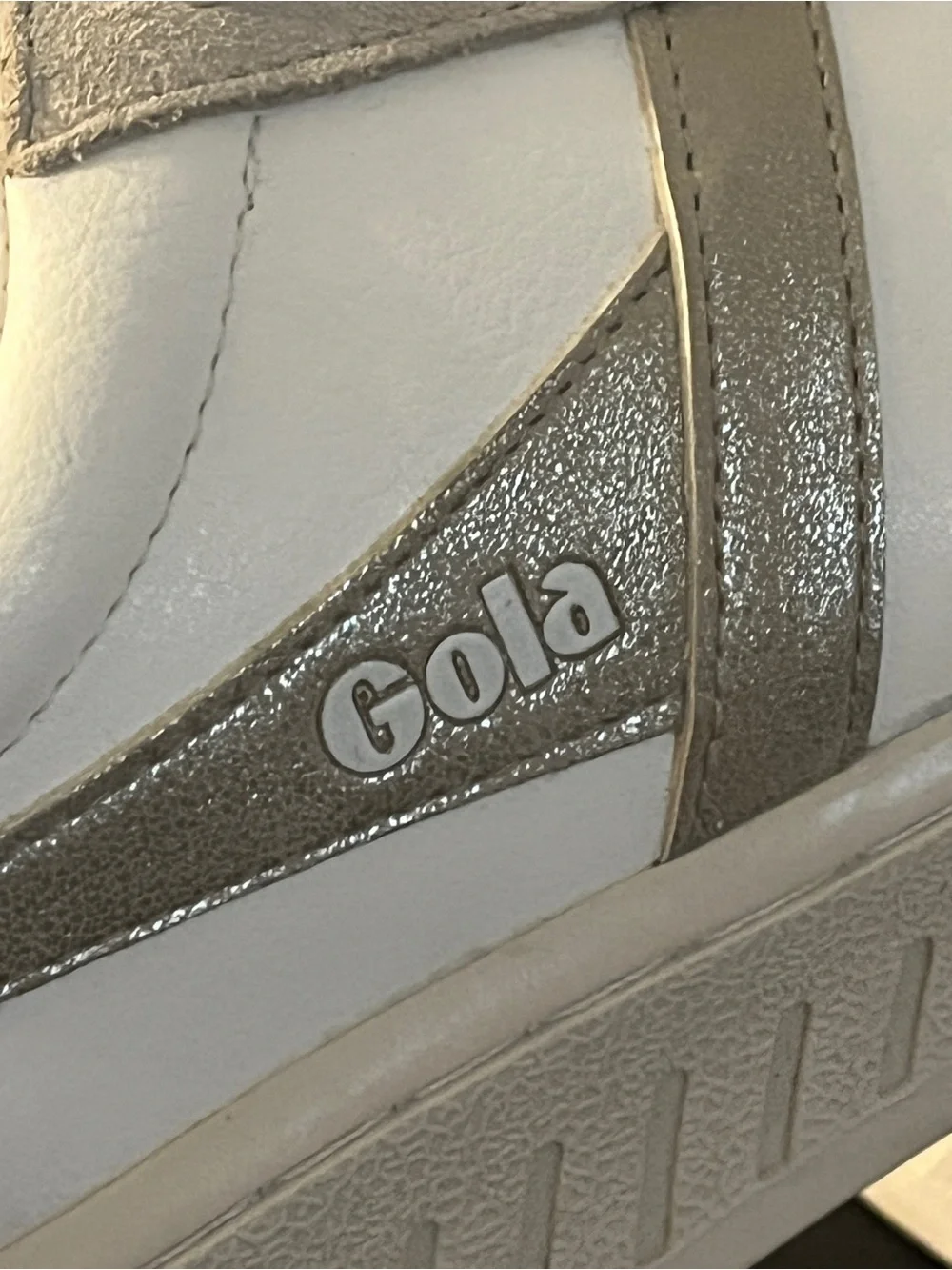 Gola White Sneakers with Lavender and Pale Blue Accents